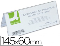 Identificador sobremesa Q-Connect metacrilato 145x60mm.